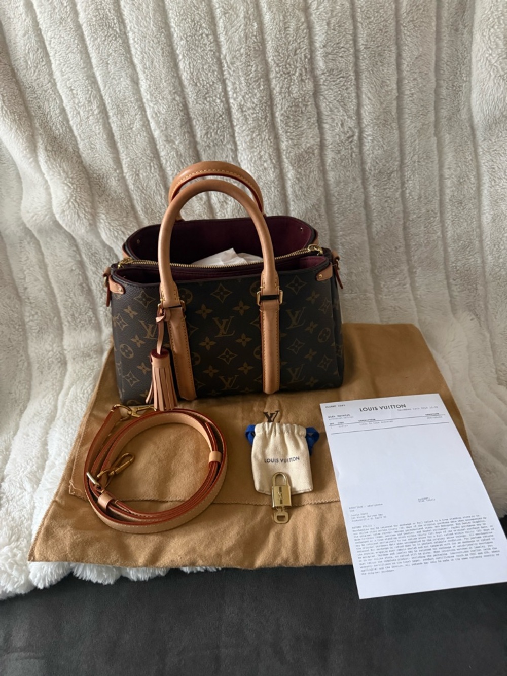 LOUIS VUITTON AUTHENTIC SOUFFLOT BB HANDBAG